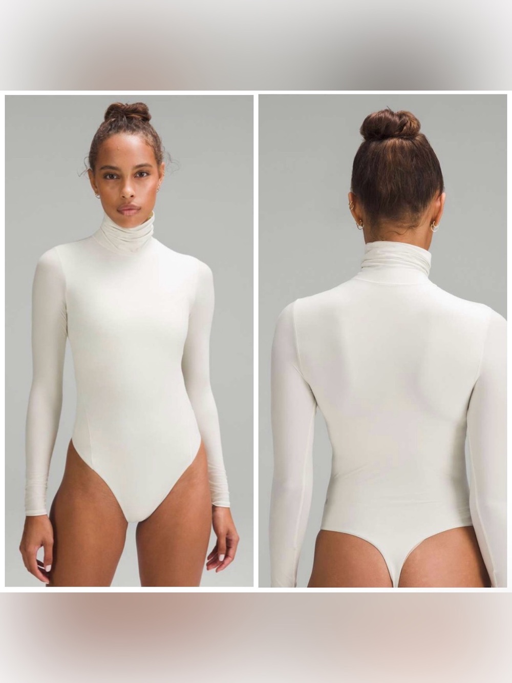 Lululemon Wundermost Ultra-Soft Nulu Turtleneck Bodysuit Bone